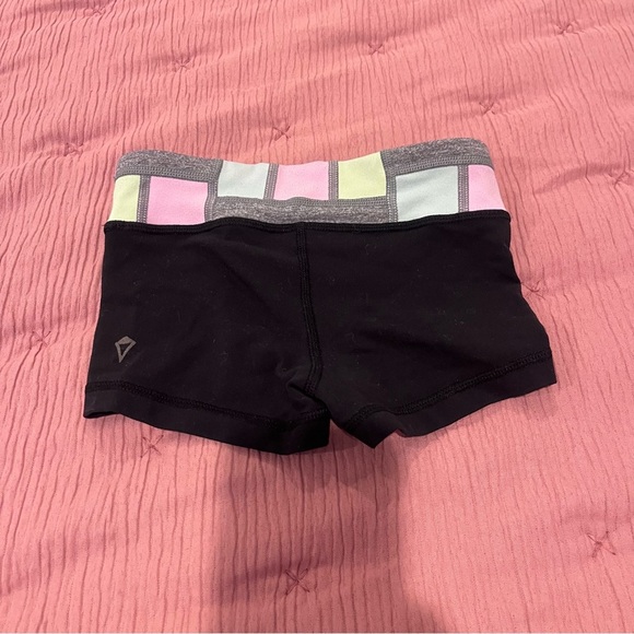 Ivivva Black Shorts with Pink and Gray Waistband reversible - Picture 2 of 8